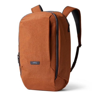 Bellroy Transit Workpack 20L (Second Edition) in rust fabric with streamlined silhouette and padded straps