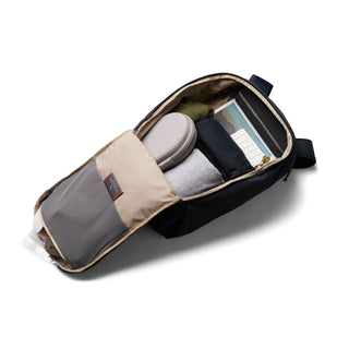 Bellroy Transit Workpack 20L (Second Edition) open showing organized interior and packed essentials