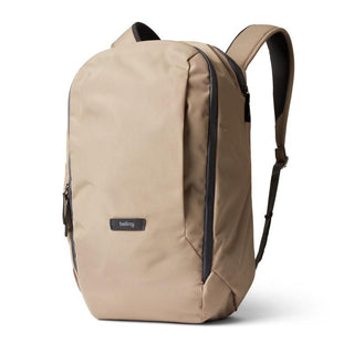 Bellroy Transit Workpack 20L (Second Edition) in beige with sleek design and durable recycled fabric details