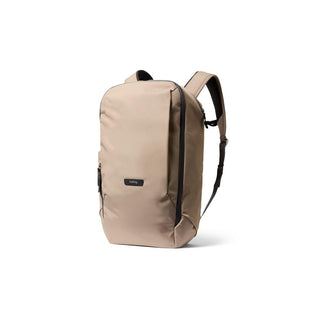 Bellroy Transit Workpack 26L in beige with clean, minimalist design and smooth recycled fabric finish.