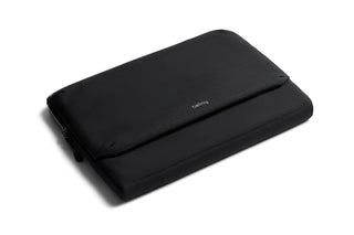 Bellroy Laptop Caddy 16" black recycled polyester fabric with slim zippered tech organizer pouch