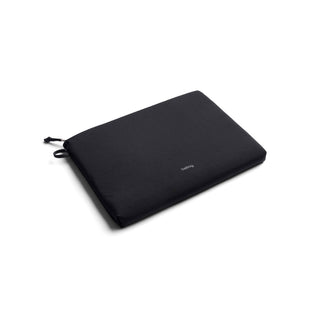 Bellroy Lite Laptop Sleeve 14" in black recycled fabric with slim minimal design and zipper closure
