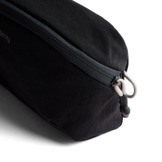 Bellroy Lite Packing Pouch 2L in black recycled nylon with dual zipper pull and durable fabric texture