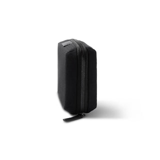 Bellroy Tech Kit Compact in black recycled fabric with sturdy zipper and compact rectangular design