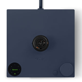 Top view of navy blue base with control dial for Fellow Stagg EKG Pro Electric Pour Over Kettle (120V)
