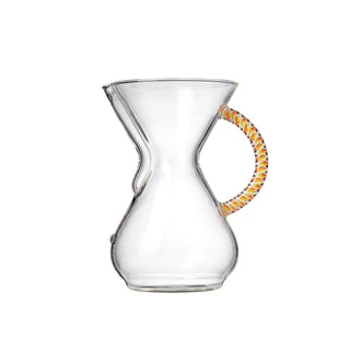 CHEMEX® Six Cup Glass Handle with heat-resistant clear glass and uniquely patterned handle design