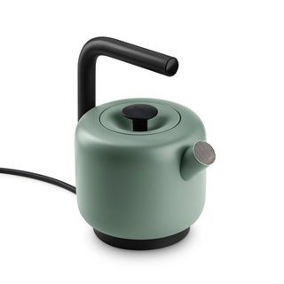 Fellow Clyde Electric Kettle (120V) (1500ml/50oz) in matte sage with black handle and spout filter