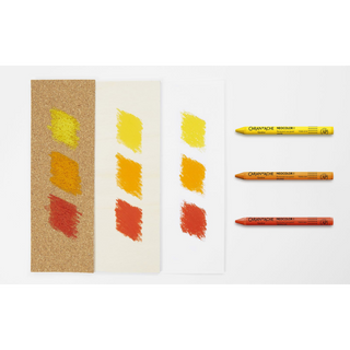 Caran d'Ache Neocolor I Water-Resistant Wax Pastel - Box of 10 Metallic, colour swatches