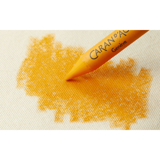 Caran d'Ache Neocolor I Water-Resistant Wax Pastel - Box of 10 Metallic, gold pastel detail