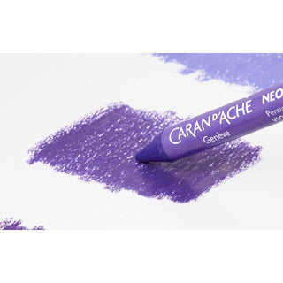 Caran d'Ache Neocolor II Water-Soluble Wax Pastel violet shade with soft, velvety texture on white paper