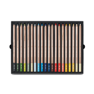Caran d'Ache Pastel Colour Pencil Assortment with smooth colored leads in natural cedar wood casing