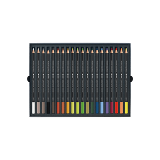 Caran d'Ache Museum Aquarelle Colour Pencil set with premium matte cedar wood and vibrant color tips