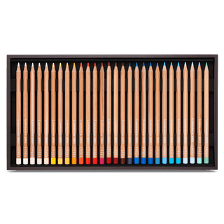 Caran d'Ache Luminance 6901 Colour Pencil - Wooden Box Set of 76 with natural cedar wood casing