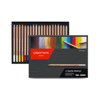 Caran d’Ache Pastel Colour Pencil Assortment with 20 smooth, wooden pastel pencils in assorted colors
