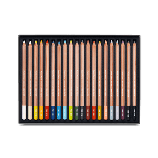 Caran d'Ache Pastel Colour Pencil Assortment with smooth lead and cedar wood matte finish
