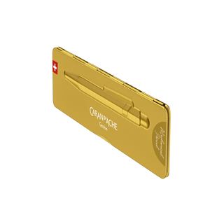 Caran d'Ache 844 Premium Mechanical Pencil gold aluminum body in sleek presentation tin packaging