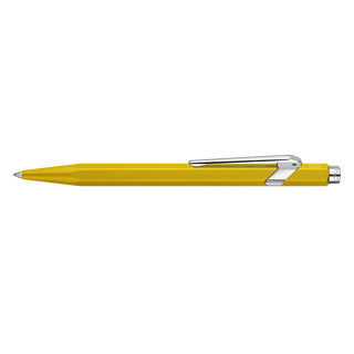 Caran d'Ache 849 Colormat - X Ballpoint Pen with Tin Giftbox in vibrant yellow aluminum body