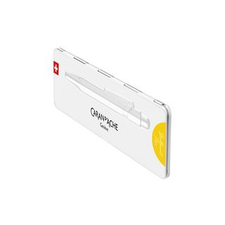Caran d'Ache 849 Colormat - X Ballpoint Pen with Tin Giftbox in sleek white embossed case