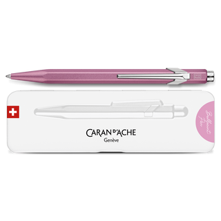 Caran d'Ache 849 Colormat - X Ballpoint Pen with Tin Giftbox in satin violet hexagonal aluminum body