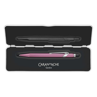 Caran d'Ache 849 Colormat - X Ballpoint Pen with Tin Giftbox in pink satin aluminum body