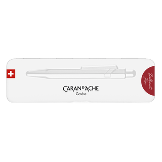 Caran d'Ache 849 Colormat - X Ballpoint Pen with Tin Giftbox in sleek white metal case design