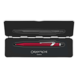 Caran d'Ache 849 Colormat - X Ballpoint Pen with Tin Giftbox in red aluminum hexagonal body