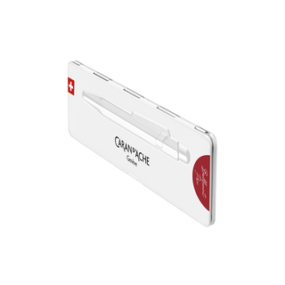 Caran d'Ache 849 Colormat - X Ballpoint Pen with Tin Giftbox featuring sleek embossed pen design on metal case