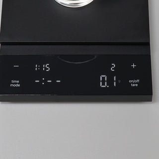 HARIO Polaris Coffee Scale black ABS resin with digital timer and precise weight display close-up