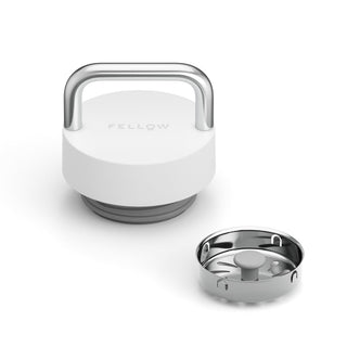 FELLOW handle lid and stainless steel insert for Fellow Carter Carry Tumbler (32oz/946ml) in white