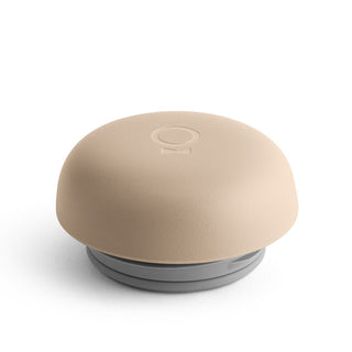 Fellow Carter Move Replacement Lid in beige BPA-free plastic with textured finish and embossed logo on top
