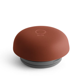 Fellow Carter Move Replacement Lid in warm terracotta with smooth matte finish and silicone base ring