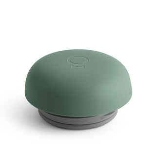 Fellow Carter Move Replacement Lid in matte green with soft-touch plastic and gray sealing ring design