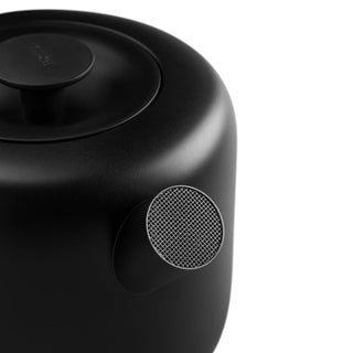 Fellow Clyde Electric Kettle (120V) (1500ml/50oz) matte black kettle spout close-up with fine mesh filter