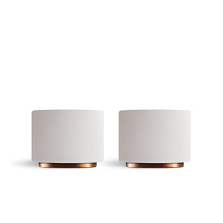 FELLOW Monty Espresso Cups (3oz/89ml) (2-Pack) with white double wall ceramic and copper base