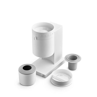 FELLOW Opus Conical Burr Grinder (120V) in white with modular parts and matte finish design