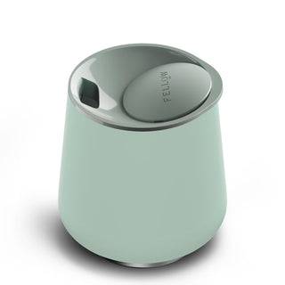 FELLOW Ruby Wine Tumbler (12oz/355ml) in muted green stainless steel with spill-resistant lid design