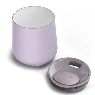 FELLOW Ruby Wine Tumbler (12oz/355ml) with matte purple finish and matching detachable lid