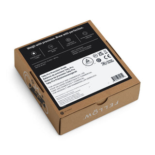 Fellow Tally Pro Precision Scale (Studio Edition) in matte black packaging box with product details and logos