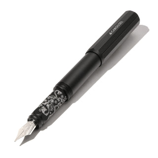Limited Edition | Bearrington Black Fountain Pen | Ferris Wheel Press with detailed grip and sleek black body