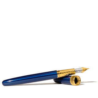 The Joule Fountain Pen - Luna Celeste | Ferris Wheel Press with sapphire lacquer and gold plated nib detail