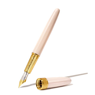 The Joule Fountain Pen - Chantilly Lacewood | Ferris Wheel Press with brass and gold nib detail