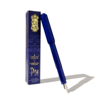 The Carousel Fountain Pen - After Hours| Ferris Wheel Press elegant blue pen with branded packaging by ferris wheel press
