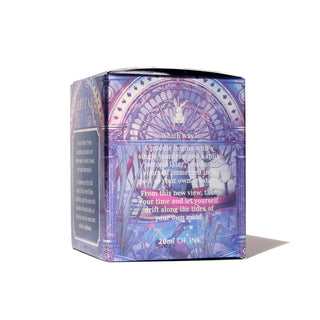 Tears of Sapphire Fountain Pen Inks - 20ml Bottled | Ferris Wheel Press packaging with artistic blue and purple design.