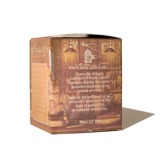Packaging box with vintage design and inspirational text for Workshop Wishes Fountain Pen Inks - 20ml Bottled | Ferris Wheel Press