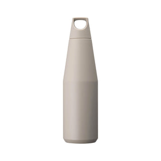 KINTO TRAIL Tumbler 1080ml in beige with sleek powder-coated stainless steel body and carry loop lid
