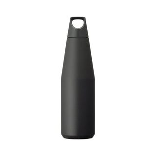 KINTO TRAIL Tumbler 1080ml in matte black stainless steel with a loop handle lid, sleek and ergonomic design