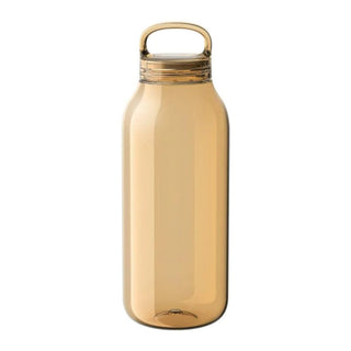 KINTO WATER Bottle 500ml in amber copolyester with rounded edges and integrated handle on lid