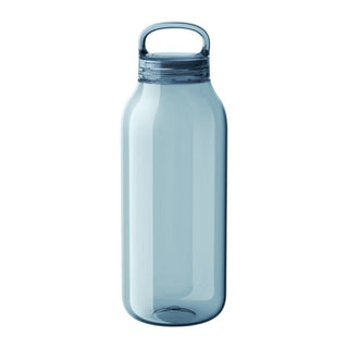 KINTO WATER Bottle 500ml in translucent muted blue copolyester with a rounded handle cap design