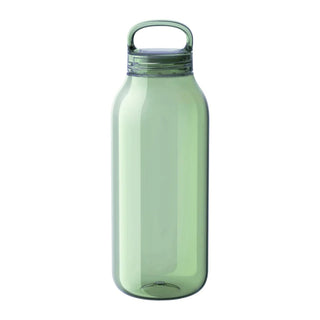 KINTO WATER Bottle 500ml in translucent green copolyester with wide mouth and carrying handle