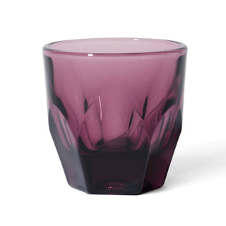 notNeutral VERO Cappuccino Glass 6oz in purple tinted thick glass with faceted sides and smooth rim